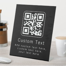 Modelo de código QR personalizável e texto editáve