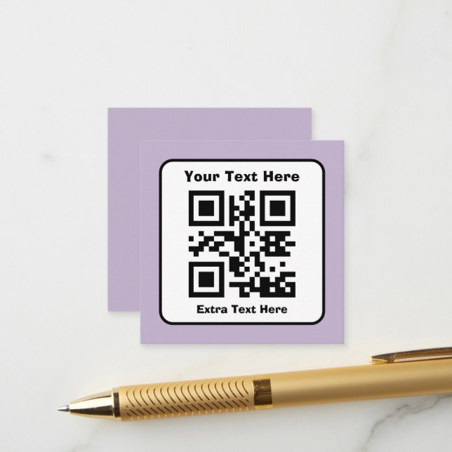 Modelo de código QR scaneável com texto editável (Frente/Verso In Situ)