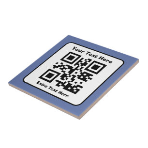 Modelo de código QR scaneável com texto editável