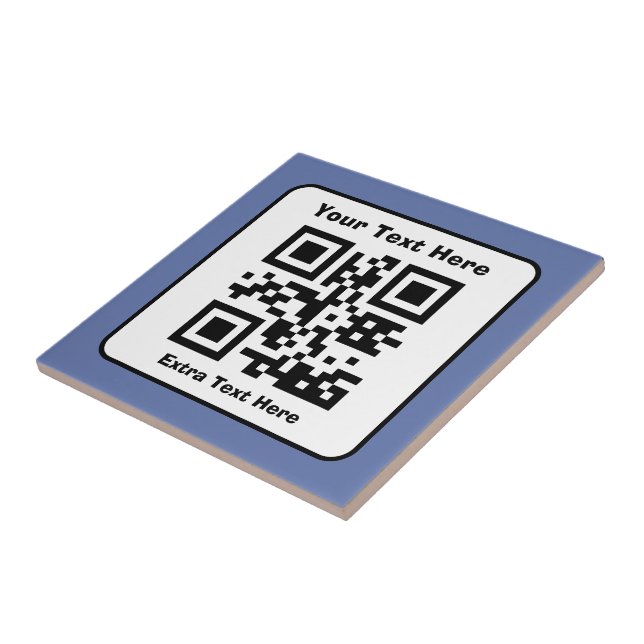 Modelo de código QR scaneável com texto editável (Lateral)