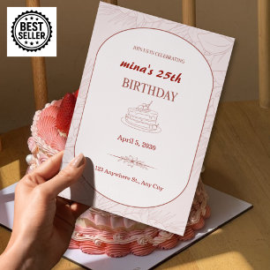modelo de convite de aniversário de 25 anos para m