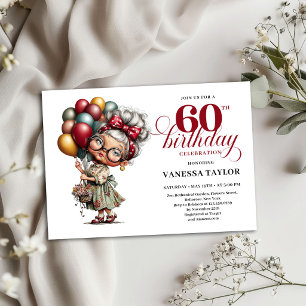 Modelo de Convite de Aniversário de 60 Anos para D