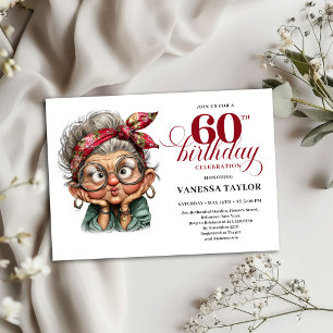 Modelo de Convite de Aniversário de 60 Anos para u