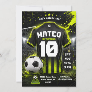 Modelo de Convite de Aniversário de Camisa de Fute