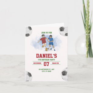 Modelo de Convite de Aniversário de Futebol para M