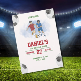Modelo de Convite de Aniversário de Futebol para M