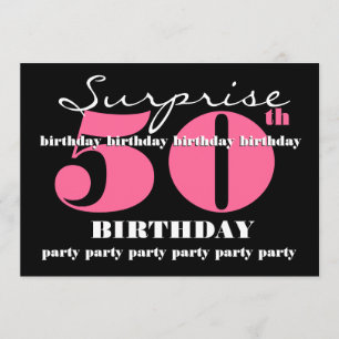 Modelo de Convite de aniversário SUPRISE 50