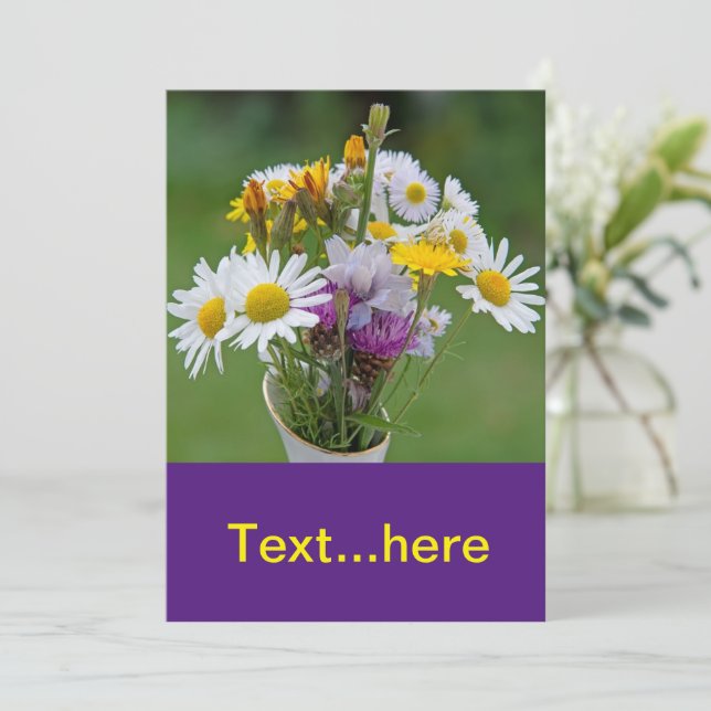 Modelo de Convite de Cartão de Casamento (Em pé/Frente)