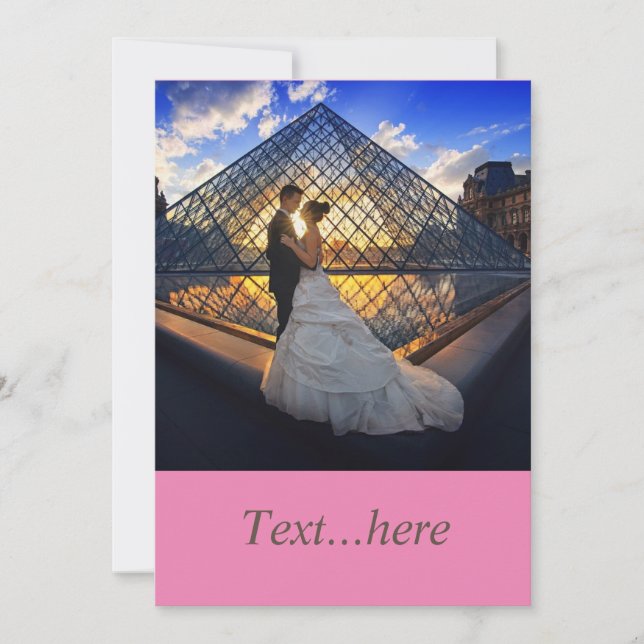 Modelo de Convite de Cartão de Casamento (Frente)