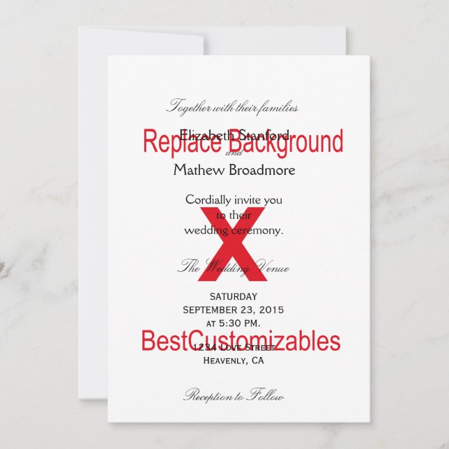 Modelo de Convite de Casamento (Frente)