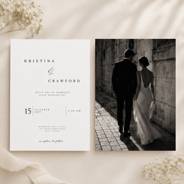 Modelo de Convite de Casamento com E comercial Ele (Criador carregado)