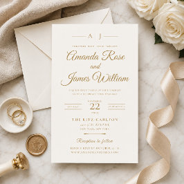 Modelo de Convite de Casamento com Estilo Minimali