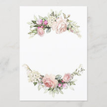 Modelo de convite de casamento com rosa linda