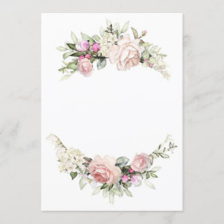 Modelo de convite de casamento com rosa linda