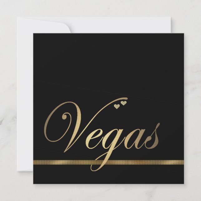 Modelo de Convite de Casamento de Las Vegas (Frente)