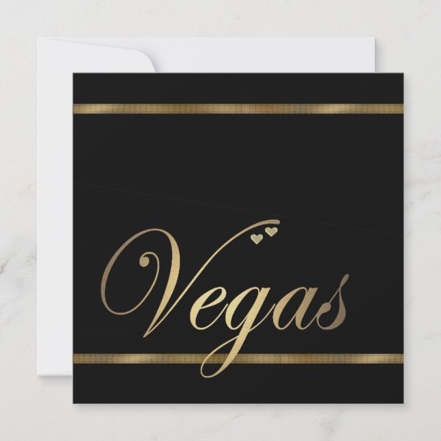 Modelo de Convite de Casamento de Las Vegas (Frente)