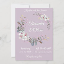Modelo de Convite de Casamento - Editável e Imprim