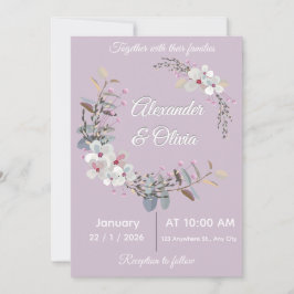 Modelo de Convite de Casamento - Editável e Imprim