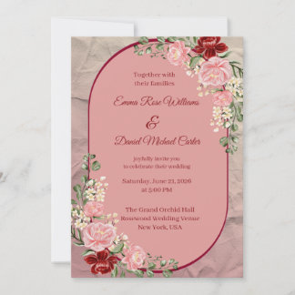 Modelo de Convite de Casamento Elegante
