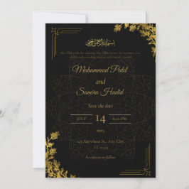 Modelo de Convite de Casamento Elegante e Moderno