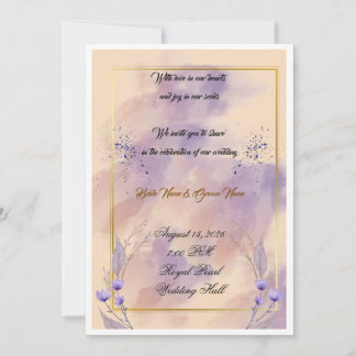 Modelo de Convite de Casamento Elegante | M Convit
