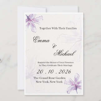 Modelo de Convite de Casamento Luxuoso Elegante | 