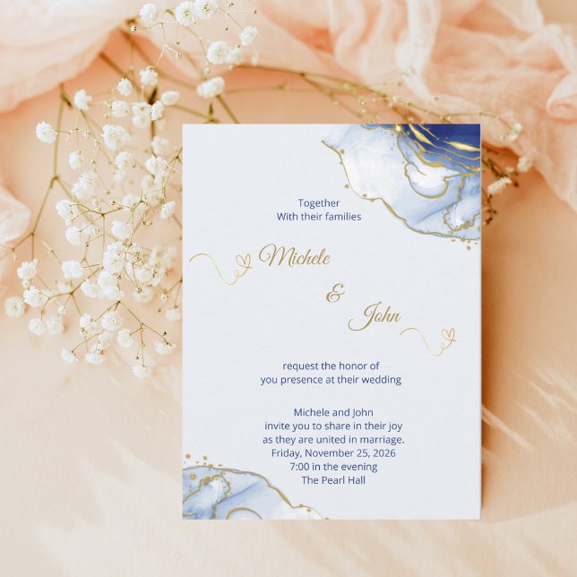 Modelo de Convite de Casamento Minimalista (Criador carregado)