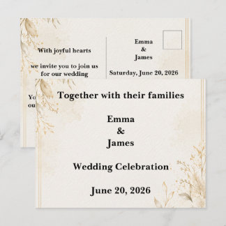 Modelo de Convite de Casamento Minimalista Elegant