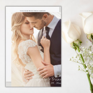 Modelo de convite de casamento mínimo editável