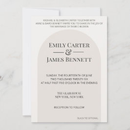 Modelo de Convite de Casamento Modern Arch