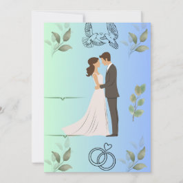 Modelo de Convite de Casamento Moderno e Elegante 