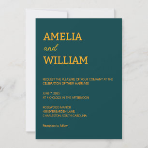 Modelo de Convite de Casamento Personalizado Minim