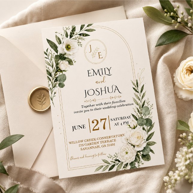 modelo de convite de casamento personalizável (Criador carregado)
