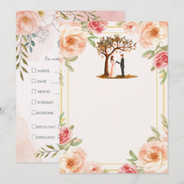 Modelo de Convite de Casamento Personalizável e Ed