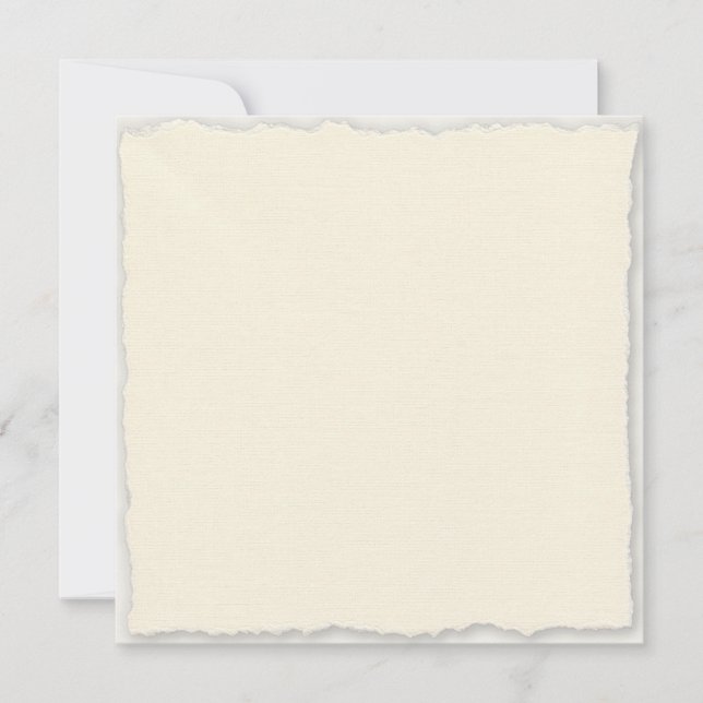 Modelo de Convite de Casamento Quadrado Faux Deckl (Frente)