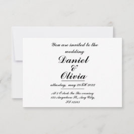 Modelo de Convite de Casamento Simples e Elegante
