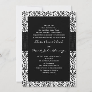modelo de Convite de casamento tema damasco