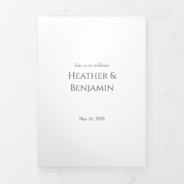 Modelo de Convite de Casamento Triplo