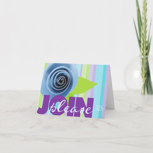 Modelo de Convite de chá de fraldas (Frente)