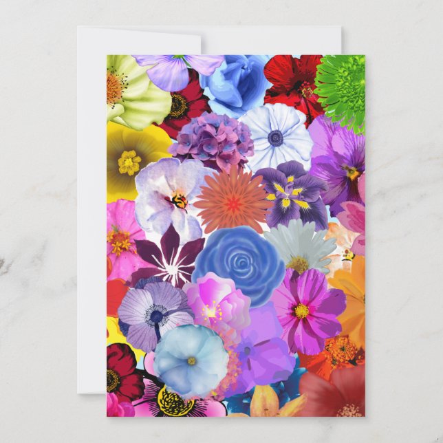 Modelo de Convite de Chá de Noiva com Flor Silvest (Verso)