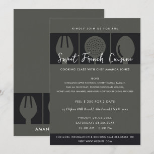 MODELO DE CONVITE DE COZINHAR DE FORK DE COLHER PR