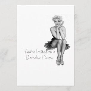 Modelo de Convite de Festa de Bachelor Retro