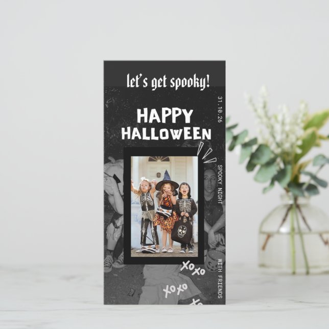 Modelo de Convite de Festa de Halloween para Crian (Em pé/Frente)