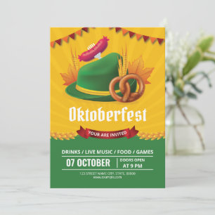 Modelo de Convite de Festa de Oktoberfest