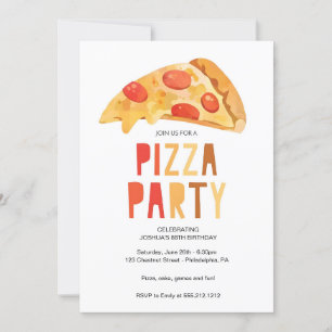 Modelo de Convite de Festa de Pizza, Pizza de Apos