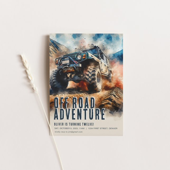 Modelo de Convite de festas ATV fora da estrada (Criador carregado)
