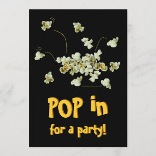 Modelo De Convite de festas De Pipoca Engraçado