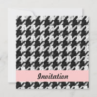 modelo de convite de festas houndstooth