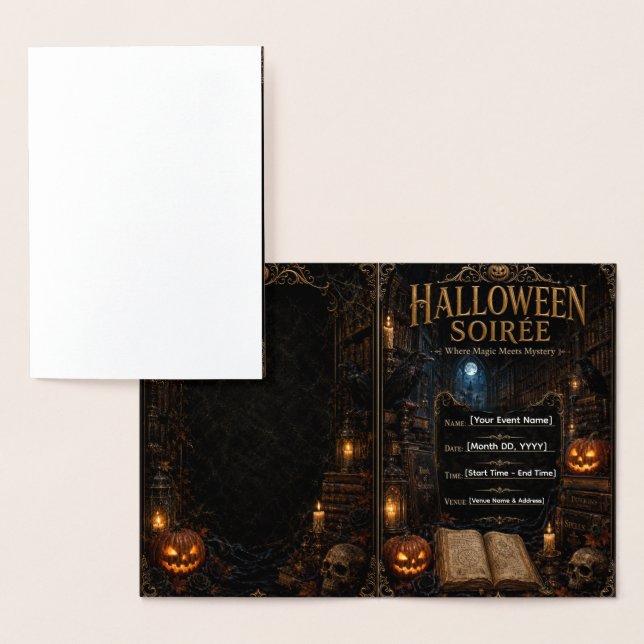 Modelo de Convite de Gala de Halloween | Gótico Ed (Exibição)