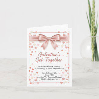 Modelo de Convite de Galentine's Day em Rosa Doura